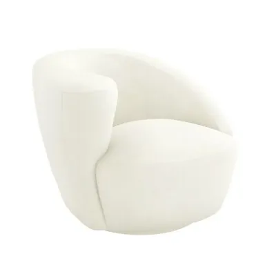 Carlisle Left Swivel Chair, Pure