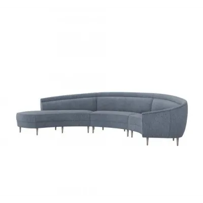 Capri Left Chaise Sectional, Azure