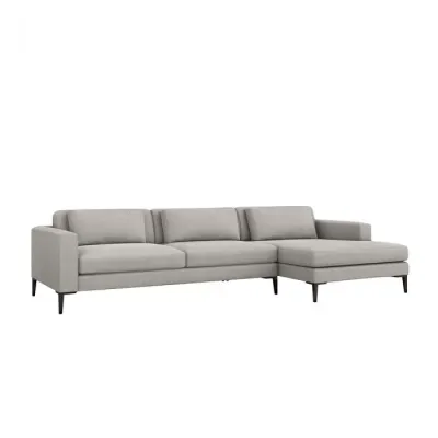 Izzy Right Chaise Sectional, Grey
