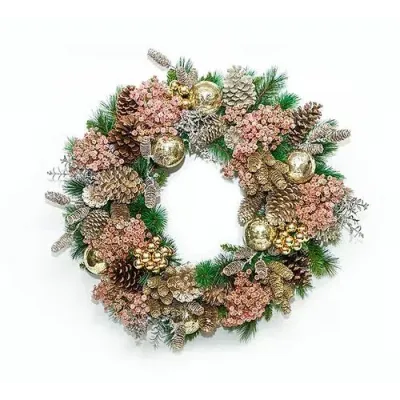24" Blush Christmas Wreath