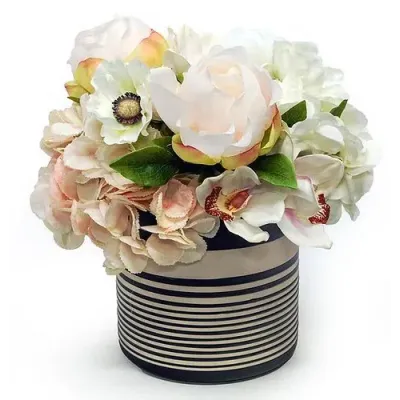 Large Sinclair Pot With Soft Blush Florals