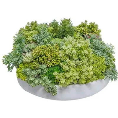 Zane Bowl With Mixed Green Textures