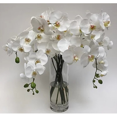 Orchid Bouquet in Glass 28" x 24"