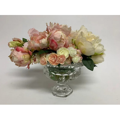 Peony Glass Urn