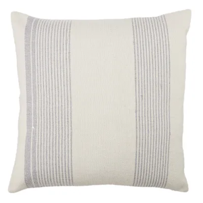 Jaipur Living Parque Indoor/ Outdoor Gray/ Ivory Striped Poly Fill Pillow 20 inch
