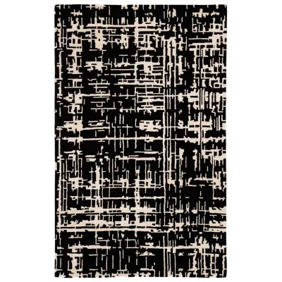 CLN16 Clayton Pals Black/Cream Rugs