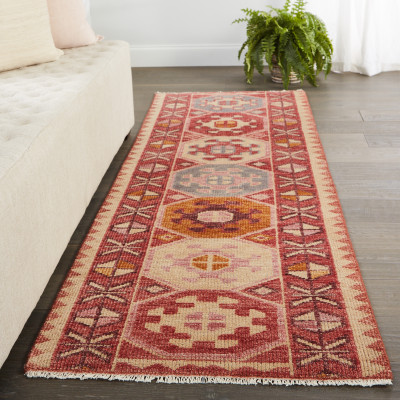 CRD03 Coredora Zetta Pink/Cream Rugs