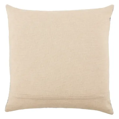 Nikki Chu by Jaipur Living Joyce Navy/ Silver Geometric Down Pillow 22 inch