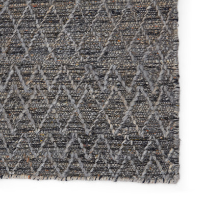 EMB03 Emblem Morse Gray/Dark Blue Rugs