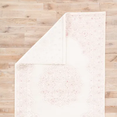 FB123 Fables Malo Bright White/Parfait Pink  5' x 7'6" Rug