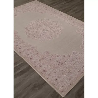 FB124 Fables Malo Bright White/Parfait Pink Rayon Rug