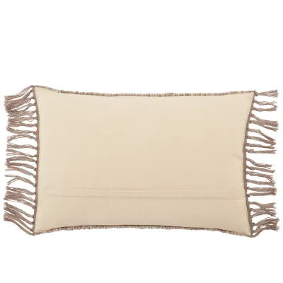 Vibe by Jaipur Living Iker Indoor/ Outdoor Taupe Chevron Poly Fill Lumbar Pillow 16X24