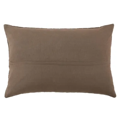Jaipur Living Milton Dark Brown Geometric Down Lumbar Pillow 16X24