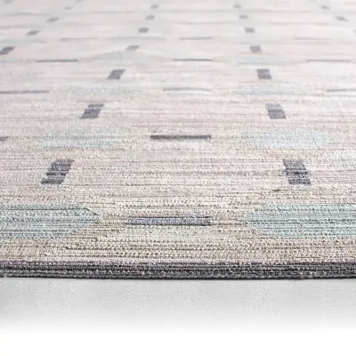 MUM03 Muted Mosaic Blue Gray Rug