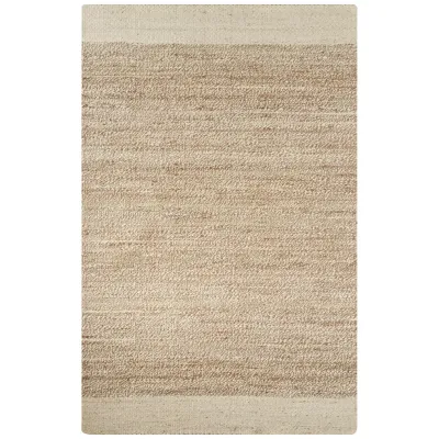 NAT12 Naturals Tobago Mallow White/Tan Rugs