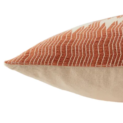 Jaipur Living Shilloi Terracotta/ Ivory Tribal Down Pillow 18 inch