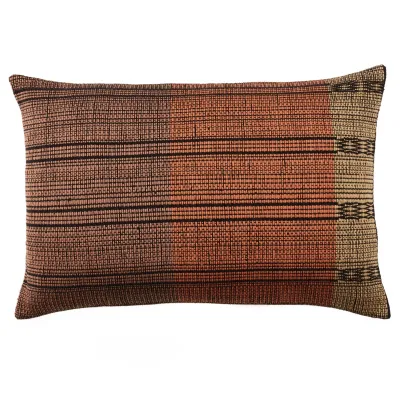 Jaipur Living Patkai Tan/ Black Tribal Down Lumbar Pillow 16X24