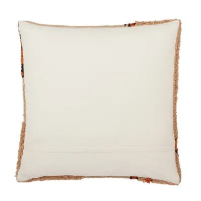 Jaipur Living Kika Indoor/ Outdoor Beige/ Orange Tribal Poly Fill Pillow 22 inch