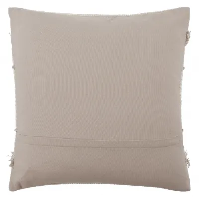 Vibe by Jaipur Living Imena Light Gray/ Ivory Geometric Down Pillow 20 inch