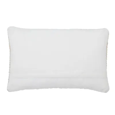 Vibe by Jaipur Living Austrel Indoor/ Outdoor Cream/ White Ombre Poly Fill Lumbar Pillow 13X21