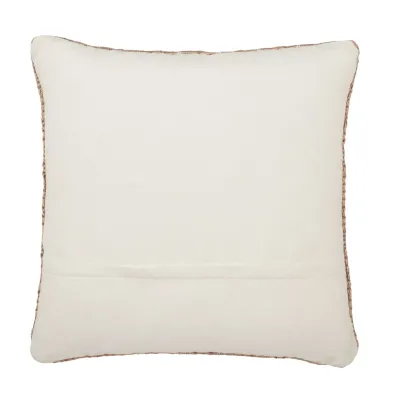 Vibe by Jaipur Living Lindy Indoor/ Outdoor Tan/ Ivory Geometric Poly Fill Pillow 22 inch