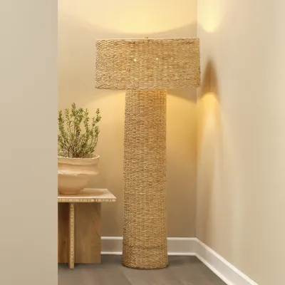 Big Island Woven Floor Lamp, Natural