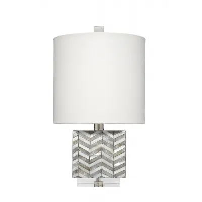 Garbo Mother of Pearl Table Lamp, Grey