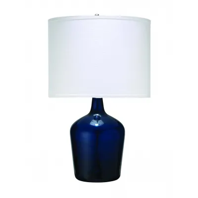 Plum Jar Glass Table Lamp, Blue