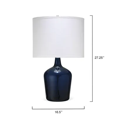 Plum Jar Glass Table Lamp, Blue