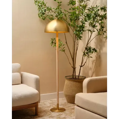 Merlin Metal and Wood Floor Lamp