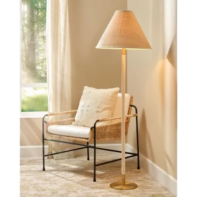 Morgana Metal and Wood Floor Lamp