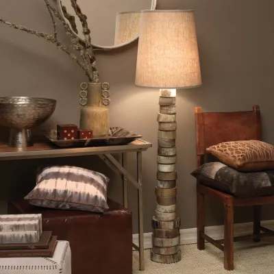 Stacked Horn Floor Lamp