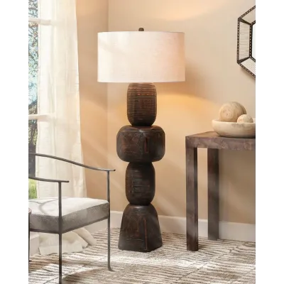 Totem Floor Lamp - Dark Brown