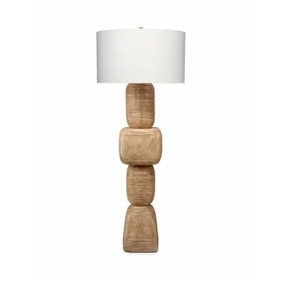 Totem Floor Lamp - Bleached Wood