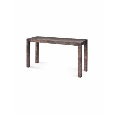 Archer Burl Wood Console, Grey