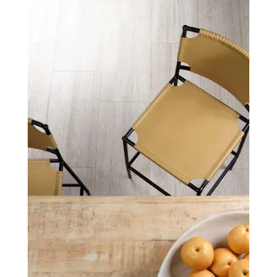 Asher Leather Bar Stool, Cashew