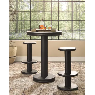 Bourbon Mango Wood Bar Table Black