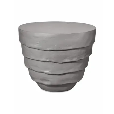 Concentric Cement Rustic Side Table
