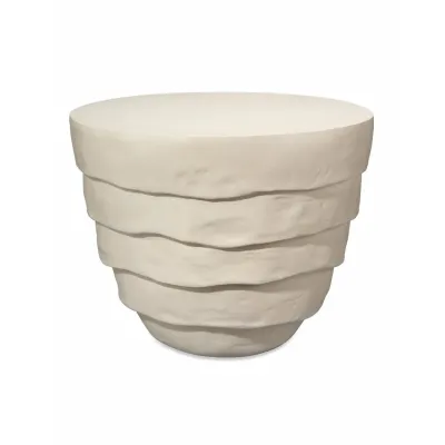 Concentric Cream White Side Table