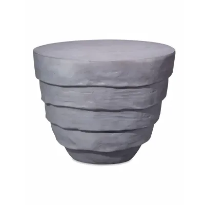 Concentric Grey Blue Side Table