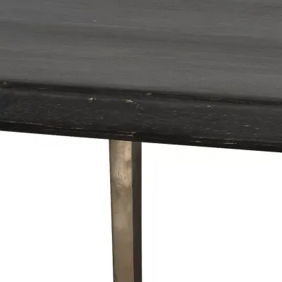 Farmhouse Wood Dining Table, Black