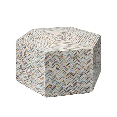 Hepburn Mother of Pearl Hexagon Coffee Table