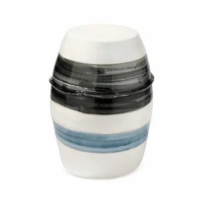 Horizon Striped Ceramic Side Table