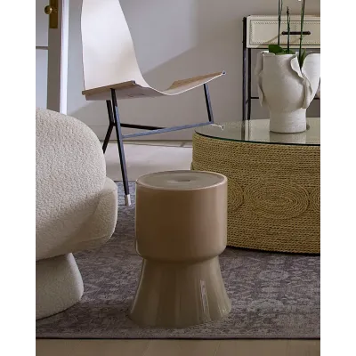 Huntington Taupe Garden Stool