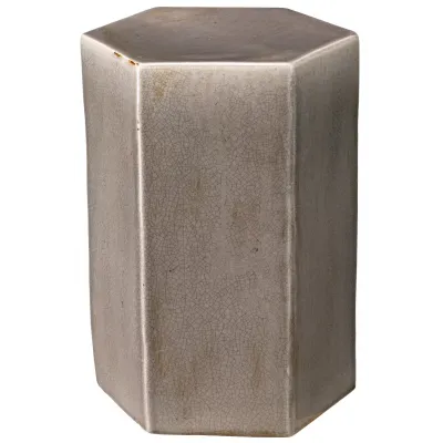 Porto Ceramic Indoor/Outdoor Side Table-Large, Gray