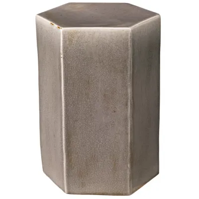 Porto Ceramic Indoor/Outdoor Side Table-Small, Gray