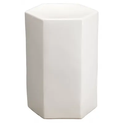 Porto Ceramic Indoor/Outdoor Side Table-Small, White