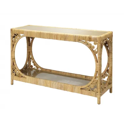 Primrose Rattan Console Table