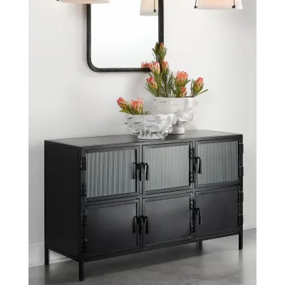 Vitrino 6 Door Iron Console