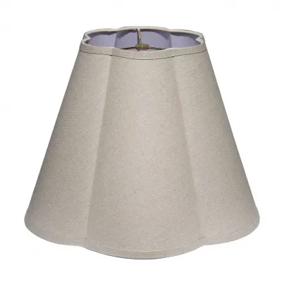 Scalloped 100% Natural Linen Shade, Large